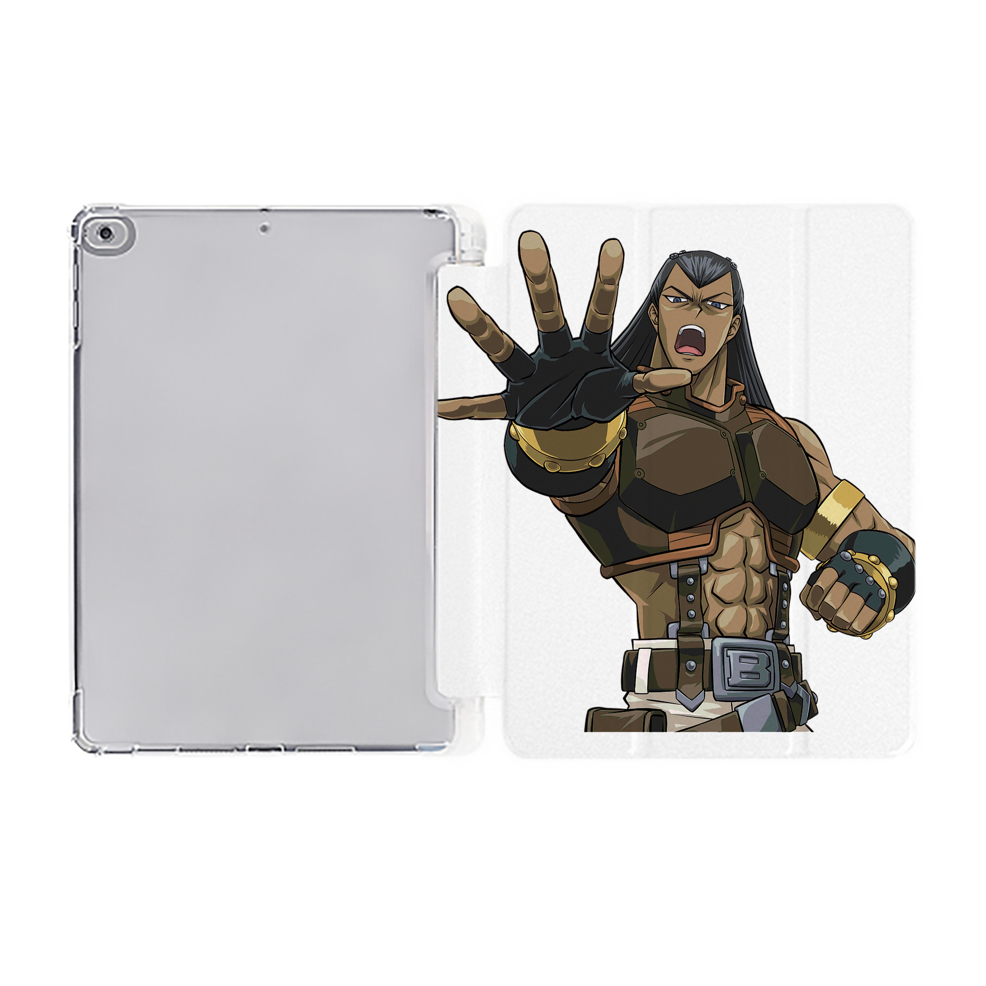 （画像用） 遊☆戯☆王 Yu-Gi-Oh! IPad ケース ペン収納付き 三つ折りスタンド PUレザー×シリコン 対応機種9.5/10.5/10.9インチ